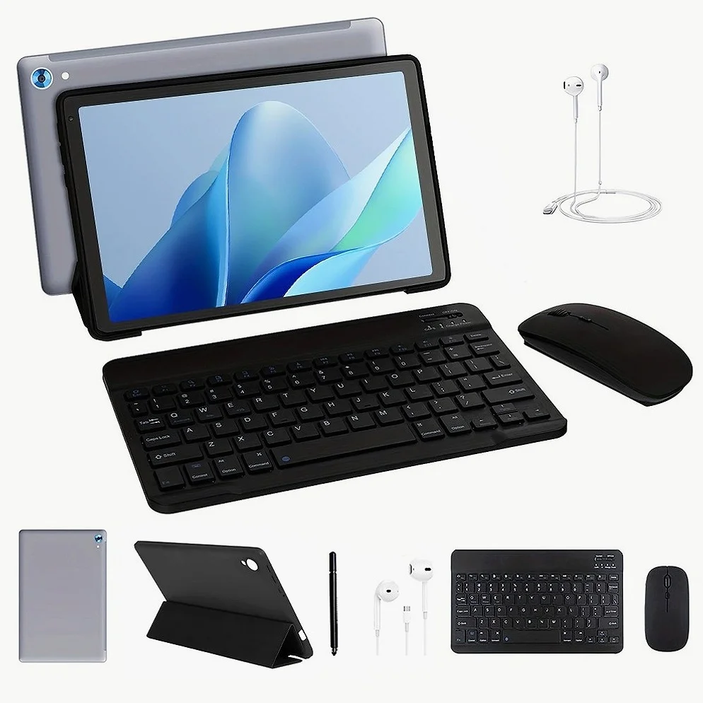 Wqplo C108 태블릿PC 10.1인치태블릿 24G+128G 8코어 안드로이드 15, Wi-Fi, 그레이, 128GB