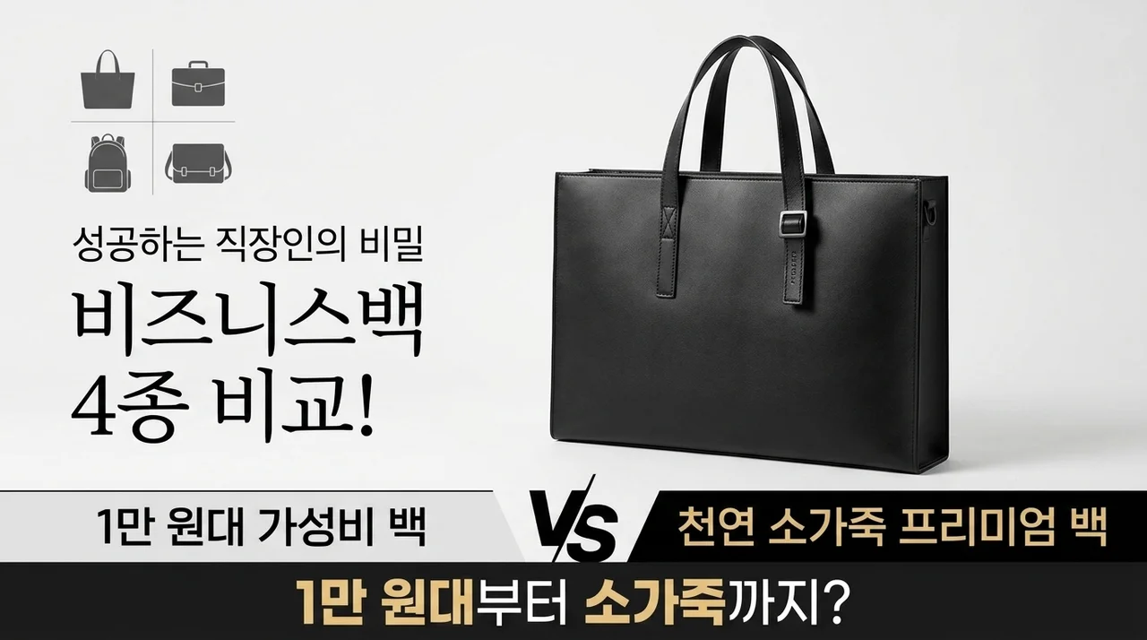 성공한 직장인의 비밀, 비즈니스가방 4종 비교! 1만원대부터 소가죽까지?
